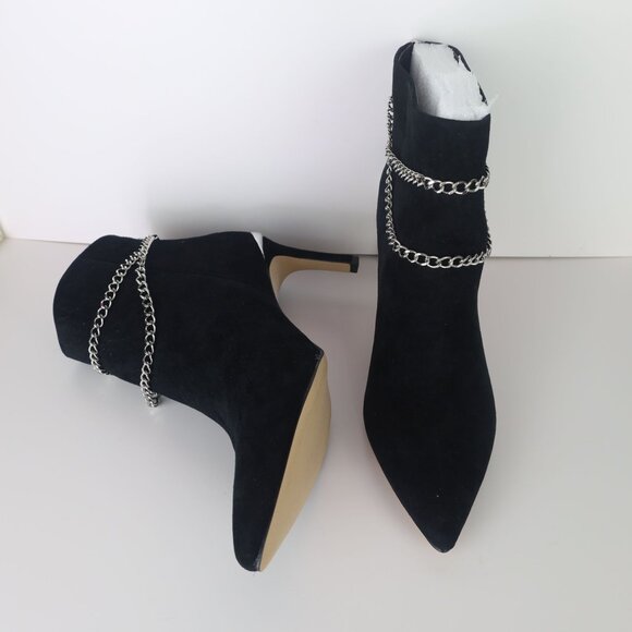 BCBGeneration Womens Midlan Suede Zipper Ankle Boots Black 10 Medium (B M)- 0054 - Picture 10 of 16